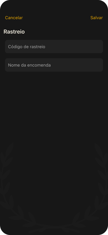 Cadastro de encomenda